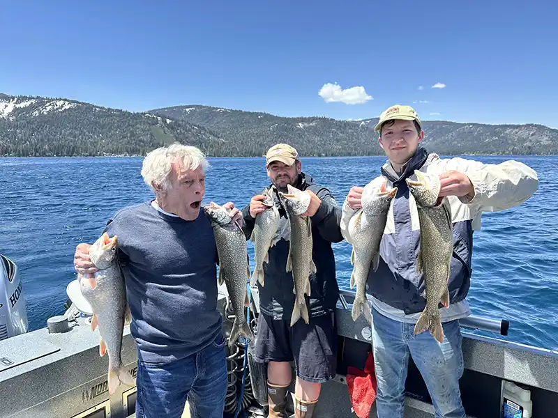 June fishing on Lake Tahoe with Mile High Fishing Charters